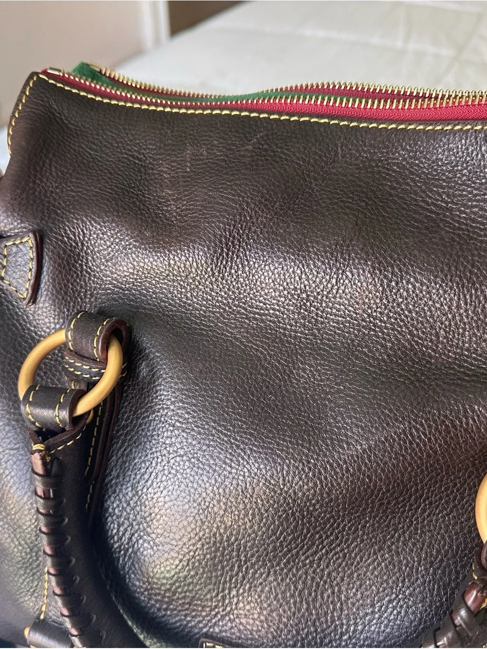 Dooney and Bourke Large Florentine Satchel in Brown Tmoro